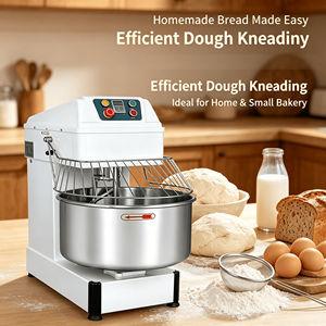 Mélangeur à spirale industriel, <span class=keywords><strong>pétrin</strong></span> à farine automatique à deux vitesses pour pizza, pain et <span class=keywords><strong>boulangerie</strong></span> - Product Image 1