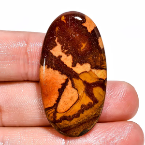 Cabochon de jaspe australien poli à la main ovale coupé ton de terre cristal naturel pierre précieuse en vrac pour la fabrication de bijoux cadeau artisanal - Product Image 6