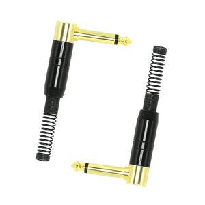 Conector de Audio y Video TRS de 6.35mm, Macho y Hembra, con Ángulo de 90 Grados, Chapado en Oro, para Sonido de Alta Fidelidad - Product Image 2