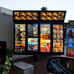 Custom Menu Board Display <b>Led</b> Backlit <b>Light</b> <b>Box</b> Ultra-Thin Wall Mounted Advertising <b>Light</b> <b>Box</b> for Fast Food Restaurant - Product Image 2