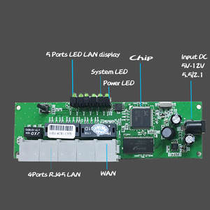 Module de routeur filaire Soho à <span class=keywords><strong>5</strong></span> ports, port RJ45, usine d'origine, équipement de machine pour maison intelligente, vert - Product Image 5