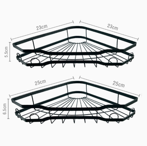 Étagère d'angle murale moderne pour salle de bain d'hôtel, sans perçage, en forme d'éventail, pour douche et rangement - Product Image 5
