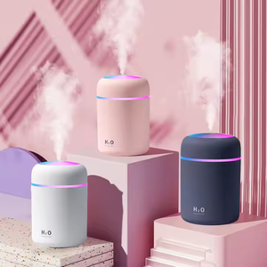 Diffuseur d'huiles essentielles portable 2025 avec lumière LED, mini humidificateur à brume H2O de 300 ml, double humidification, aromathérapie USB pour voiture - Product Image 2