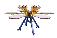 Ruida NS606-ESU 6 couleurs 6 Stations serigrafia manuel t-shirt machine d'impression