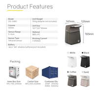 Distributeur de savon sans contact 900 ml, mousse/brume au choix, rechargeable par batterie/USB-C, fixation murale ou sur table pour lavabo de salle de bain