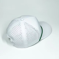 Gorra Deportiva Verde con Cuerda Blanca, 5 Paneles, Ajustable, para Uso en Exteriores, Primavera/Verano, Estilo Casual, Unisex, Adulto