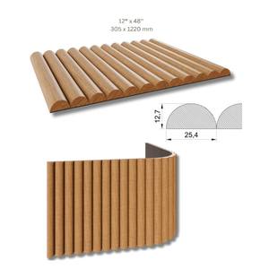 나무 벽 탬버 하프 라운드 공장 가격 나무 패널 벽 장식 - Product Image 1
