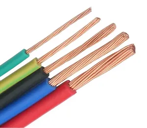 Cable de construcción de cobre para el hogar, cable eléctrico de 1,5mm, 2,5mm, 4mm, 6mm, 10mm, de un solo núcleo, aislado, trenzado, para cableado doméstico
