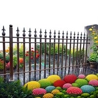 Panneaux de clôture de jardin en acier galvanisé au design moderne, montage facile, clôture de mur de séparation résidentiel