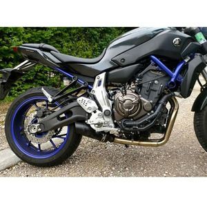 Para YAMAHA <span class=keywords><strong>MT</strong></span>-<span class=keywords><strong>07</strong></span> FZ-<span class=keywords><strong>07</strong></span> MT07 FZ07 de sistema de Escape completo modificado de Escape silenciador frente medio - Product Image 6