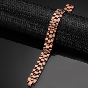 2025 Trendy Double-Row Copper Magnetic Therapy Bracelet Adjustable Size <b>for</b> <b>Men</b> Classic Geometric Arthritis Relief Daily Wear - Product Image 2
