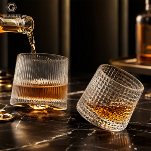 150ml Rocking Old Fashioned Rocks Glasses Verres à whisky rotatifs Verres de bar sans plomb de qualité supérieure pour cocktail Bourbon Rum - Product Image 6