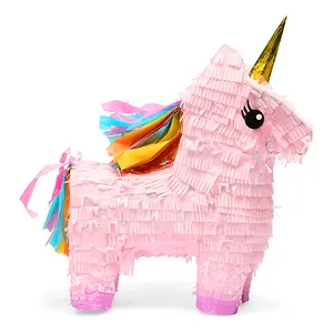 Pinata verte pour fête d'anniversaire et événement, remplie de bonbons ou petits jouets, nouveauté colorée amusant pour enfants et adultes