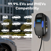 Station de recharge pour véhicules électriques AC OEM, usage commercial et domestique, 7-22 kW, montage mural, chargeur de type 2