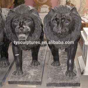 Scultura a grandezza naturale del leone di camminata della pietra scultura del leone di marmo nero <span class=keywords><strong>per</strong></span> il <span class=keywords><strong>giardino</strong></span> all'aperto - Product Image 5