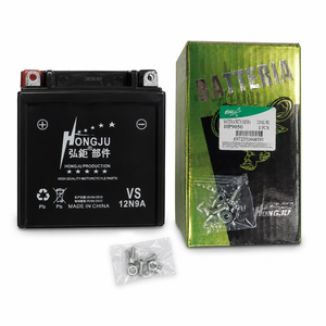 Batterie de moto au plomb-acide sèche pré-chargeée Hongju 12N9L <span class=keywords><strong>BS</strong></span> 12V 9Ah <span class=keywords><strong>MF</strong></span>, scellée et sans entretien, pour démarrage de moto, vente en gros - Product Image 4