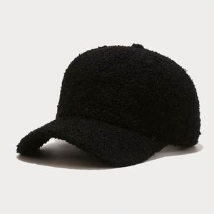 Embroidery Logo 6 Panel Winter Warm Blank Wool Baseball Cap - Product Image 2