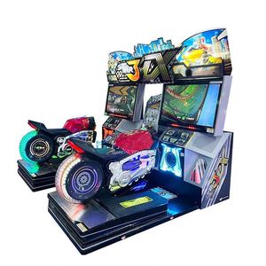 Simulateur de conduite de moto de rue 3D interactif 3DX, jeu d'arcade classique rétro à monnayeur pour deux joueurs - Product Image 4