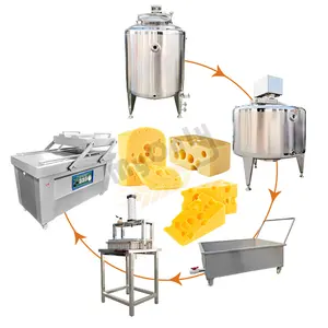 MYONLY Formaggio Vat 1000 litro Halloumi mozzarella Stretch Cooker Make Machine Cheese Process Line per la vendita
