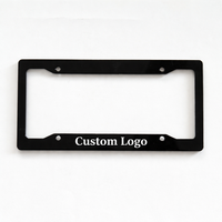 Cadres de plaque d'immatriculation de voiture sur mesure, couvre-plaque d'immatriculation, support de plaque d'immatriculation avec logo