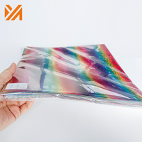 Rollos de vinilo autoadhesivos holográficos arcoíris, pegatinas coloridas para plotter de corte, en stock