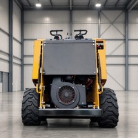 Mini-chargeuses sur pneus à commande hydraulique, équipement de déneigement, chargeuse sur pneus diesel hydraulique de 1 tonne avec chenilles, livraison gratuite