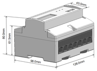 Medidor de Energía Trifásico con Riel DIN, RS485 Modbus Directo, Multifunción, Pantalla LCD, Medidor Eléctrico, Medidor de Potencia, Medidor de kWh, Medidor de Corriente