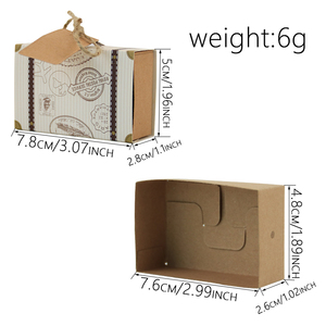 Vintage vali hộp du lịch xách tay hộp quà tặng nhỏ Kraft hộp giấy cho đám cưới lưu trữ - Product Image 2