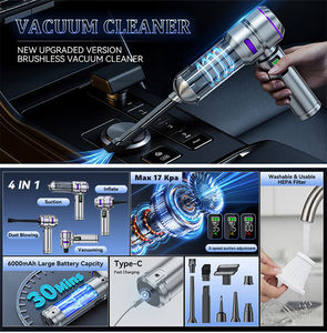 <span class=keywords><strong>Aspirateur</strong></span> <span class=keywords><strong>à</strong></span> <span class=keywords><strong>main</strong></span> électrique 17000pa, outil de nettoyage indispensable, écran LCD, <span class=keywords><strong>aspirateur</strong></span> <span class=keywords><strong>à</strong></span> <span class=keywords><strong>main</strong></span> portable 100W pour voiture et usage domestique - Product Image 4