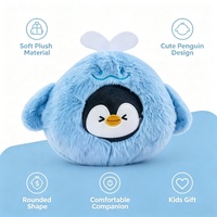 Peluche pingouin mignon à tête ronde bleue, jouet en peluche doux animal marin, vente en gros, fabricant de jouets en peluche personnalisés, peluche