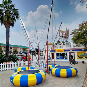 Trampoline à <span class=keywords><strong>bungee</strong></span> jumping au <span class=keywords><strong>prix</strong></span> d'usine avec corde en caoutchouc et polyester, taille 8x8x6m, équipement de sport de divertissement en plein air - Product Image 6