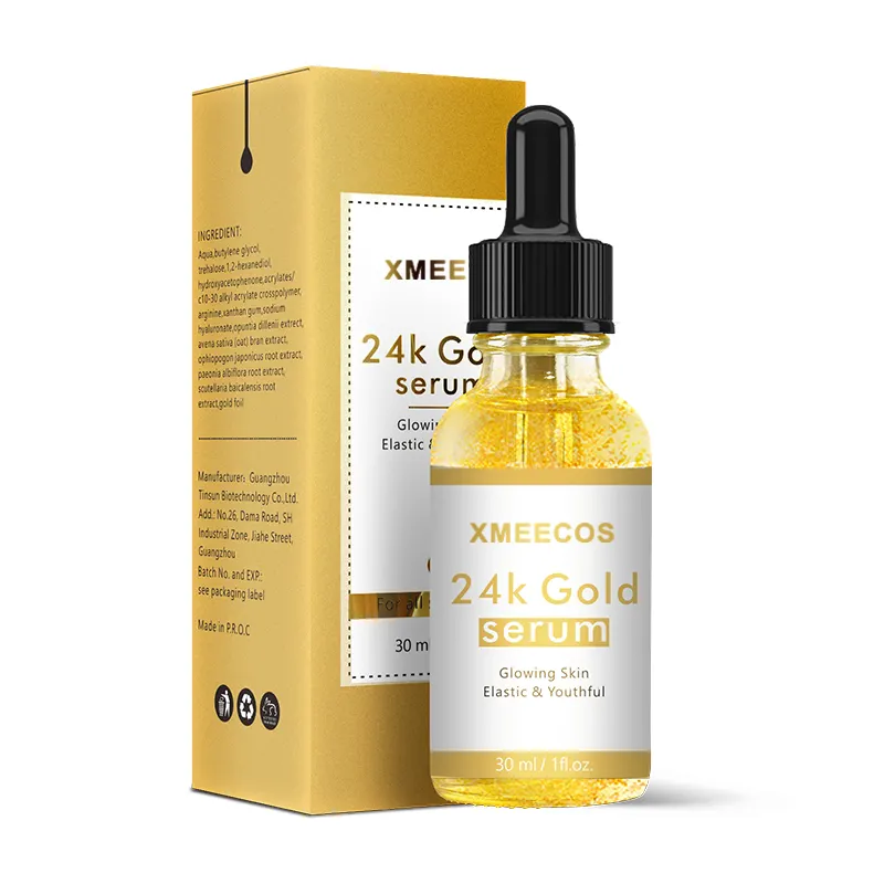 Großhandel Private Label Bio Vegan Facial Hautpflege Serum White ning Anti Aging Gesicht 24k Gold Serum