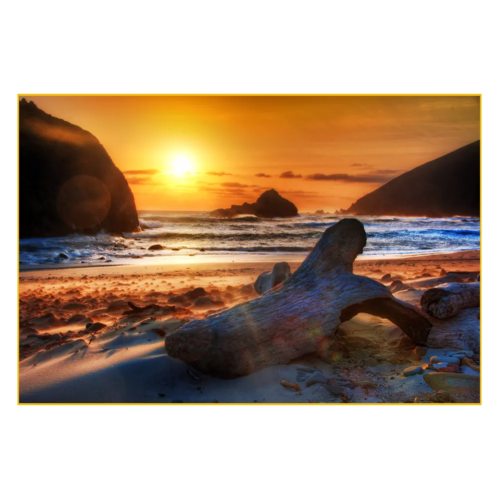Kunden spezifisches Design Ocean Beach Scenery Sunset Seaside Printings Bilder auf Leinwand