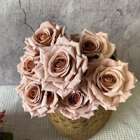 Großhandel Bulk Günstiger Preis High Branch 7cm Rote Seide Blume Künstliche Rose Blumen für die Dekoration