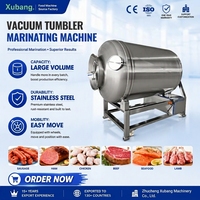 Machine à tambour sous vide entièrement automatique intégrée avec coupe-bol en acier inoxydable pour la transformation des tranches de viande séchée