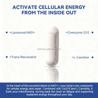 Soutien Énergétique Cellulaire, Booster d'Oxyde Nitrique, Santé de la Prostate, Soutien Antioxydant, Resvératrol, CoQ10 pour Hommes, Complexe NAD+ pour Hommes