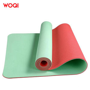 Tapis de yoga Woqi, épaisseur 6 mm, vert émeraude, EVA antidérapant, tapis d'exercice pour yoga, danse, saut à la corde - Product Image 2