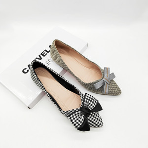 Zapatos Planos de Punta <span class=keywords><strong>con</strong></span> <span class=keywords><strong>Lazo</strong></span>, Diseño Nuevo, Zapatos de Bailarina Suaves para Mujer - Product Image 1