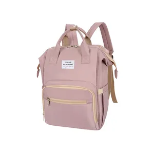 낮은 MOQ 순수 컬러 핑크 미라 새로운 다기능 대용량 기저귀 변경 가방 헤비 듀티 아기