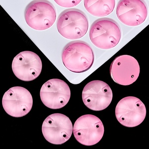 OLeeya Nuevo Cristal de Estrás Rosa Neón Fluorescente Cósmico de Base Plana para Coser, Pedrería de Cristal para Joyería - Product Image 3