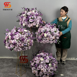 Suave bola artificial personalizada flores centros de mesa de boda para suministros de decoración - Product Image 1