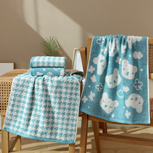 2023 nouveau 100% coton bébé <span class=keywords><strong>serviette</strong></span> de bain 40X70CM GSM 360 avec forte Absorption d'eau doux confortable pour salle de bain placard utilisation - Product Image 2