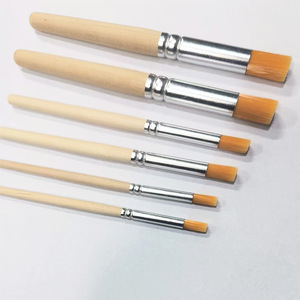 Pennelli per <span class=keywords><strong>Pittura</strong></span> ad Olio Shisanyue a 6 Teste Rotonde in Nylon, Colore Legno Naturale, per Set di <span class=keywords><strong>Pittura</strong></span> Fai-da-Te per Bambini - Product Image 3