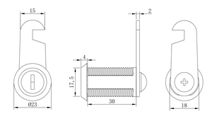 दरवाजे के लिए कुंजी के साथ 103-30 जस्ता मिश्र धातु कैमरा - Product Image 4