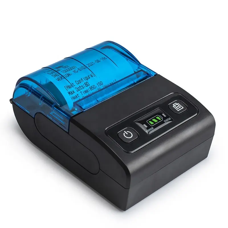 Impressora portátil bluetooth, mini impressora de adesivos, bolso inteligente sem tinta, papel térmico e adesivos, portátil
