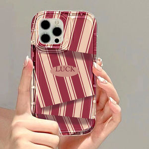 เคสโทรศัพท์สำหรับ iPhone 17 Pro Max แบบพับได้ ลายทางสีแดงและเขียว พรีเมียม รูใหญ่ ป้องกันการตกกระแทก ครอบคลุมเต็มตัว - Product Image 4