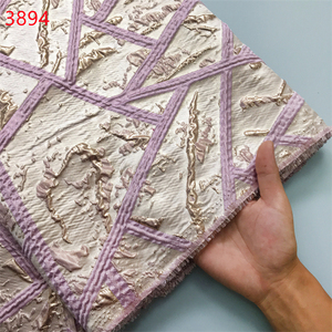 3894 haute qualité prix raisonnable Offre Spéciale prix de gros pas cher dentelle tissu africain damassé Jacquard brocart <span class=keywords><strong>tissus</strong></span> pour la fête - Product Image 2