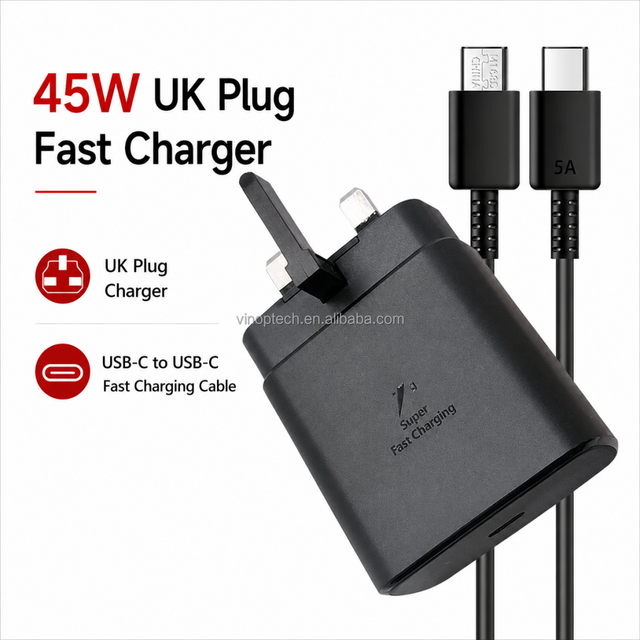 Factory Wholesale 45W PD Charger Set with 25W Secondary Output USB-C to USB-C Cable High Speed Charging Adapter for Samsung