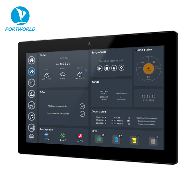 10 Inch Smart Hotel Touch Screen Temperature Control KNX Panel Wall Central Control Glass Smart KNX Switch
