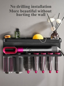 Support de sèche-<span class=keywords><strong>cheveux</strong></span> <span class=keywords><strong>Dyson</strong></span> en métal pour salon/ménage étagère de rangement pour salle de bain organisateur de maquillage - Product Image 4